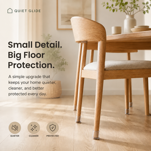 Quiet Glide Chair Leg Protectors — 8 Piece Set